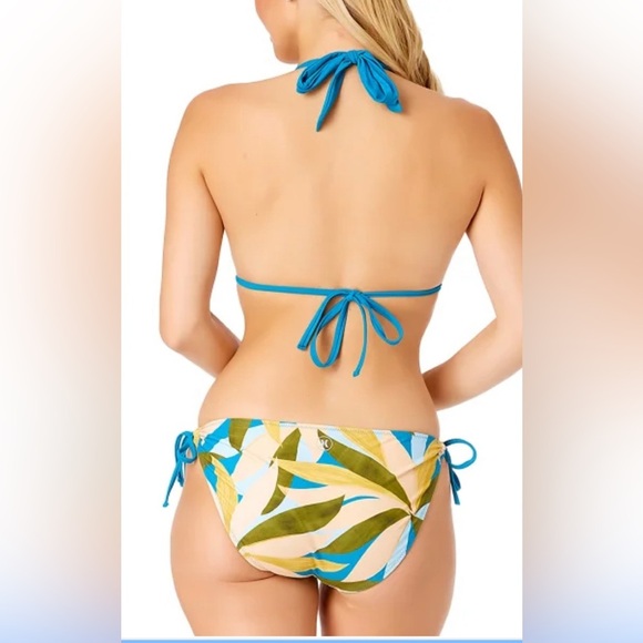 Hurley Reversible Teal Print Bikini M 8-10 - Picture 3 of 12
